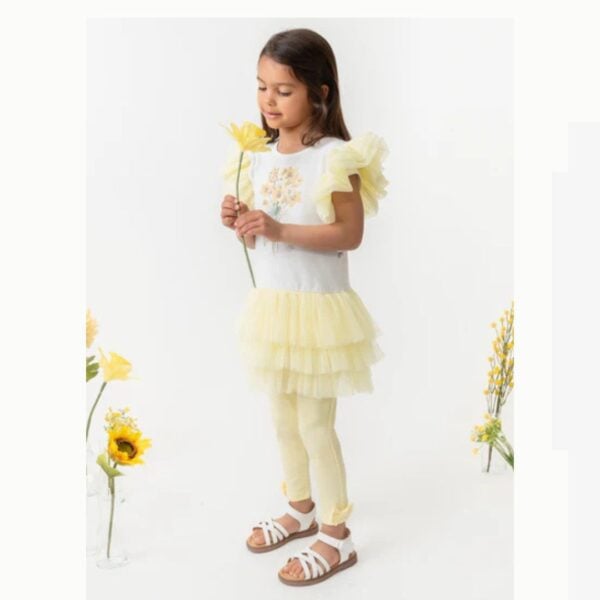 Caramelo Kids Lemon Bouquet Legging Set
