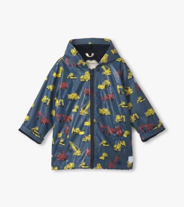 Hatley Under Construction Zip-Up Rain Jacket - Image 2