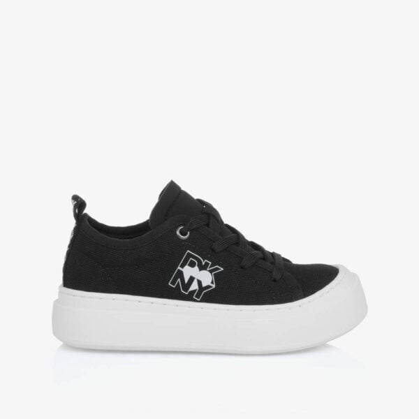 DKNY  Black Canvas Trainers - Image 4