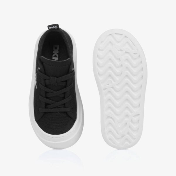 DKNY  Black Canvas Trainers - Image 3