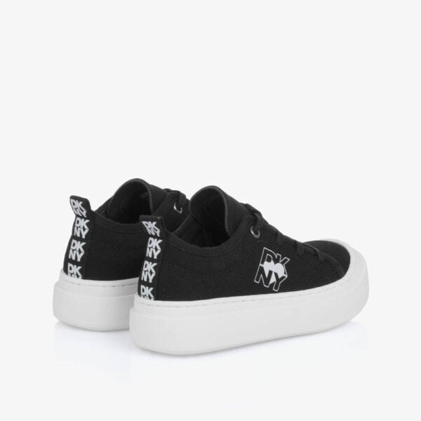 DKNY  Black Canvas Trainers - Image 2