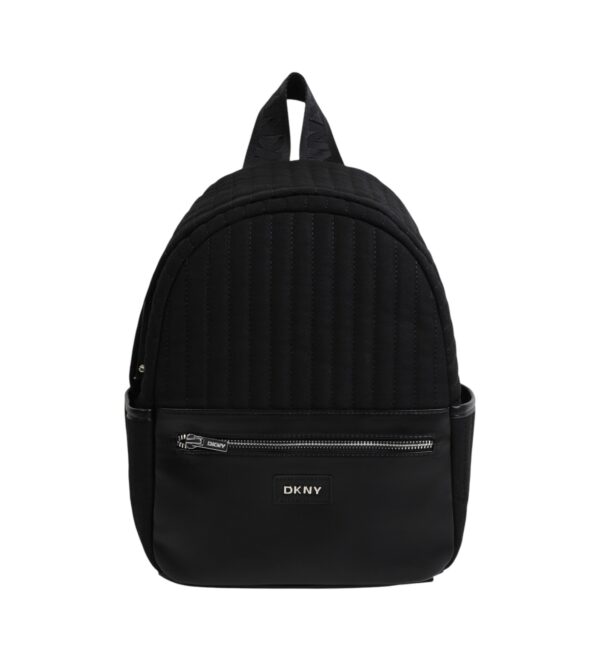 dkny black logo backpack