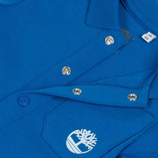 Timberland Baby Blue Cotton Babysuit Set - Image 2