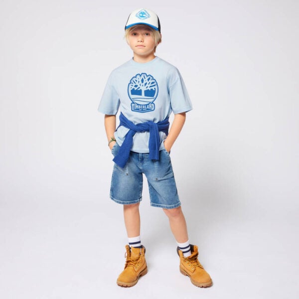Timberland Blue Denim Loose Fit Shorts