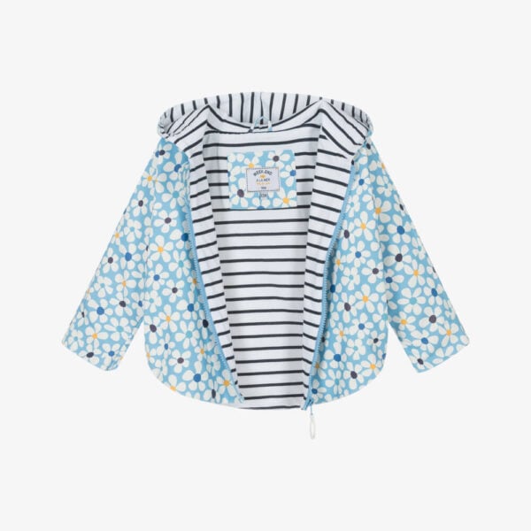 Week-end à la mer Toddler Floral Hooded Rain Cape - Image 3