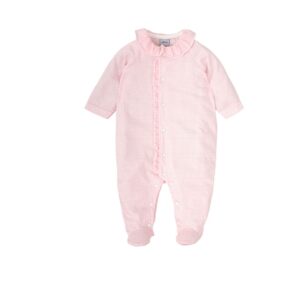 Babidu pink gingham all in one babygrow