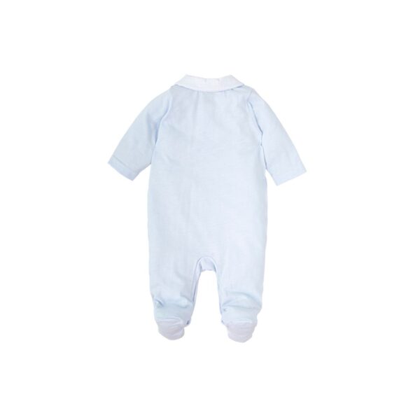 Babidu Blue Cotton All in One Babygrow - Image 2