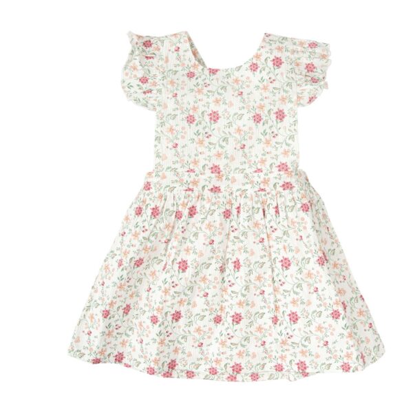 Babidu Ivory Cotton Floral Print Dress - Image 2