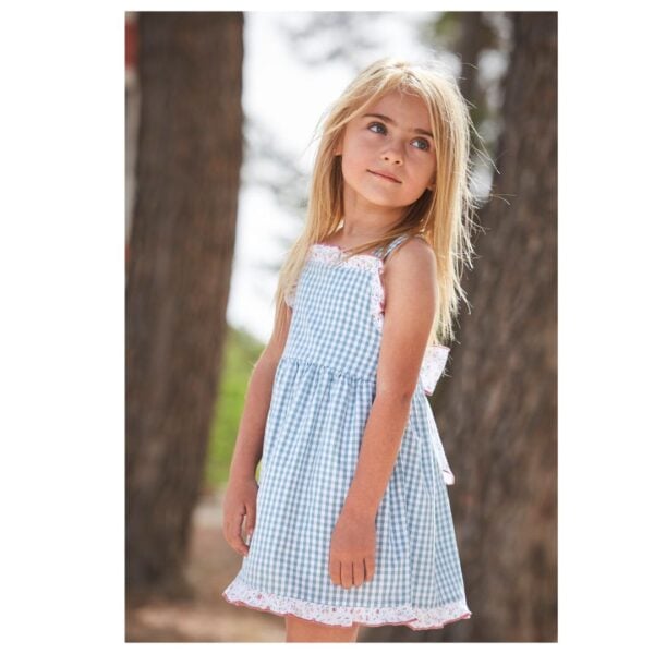 Babidu green gingham pinafore dress