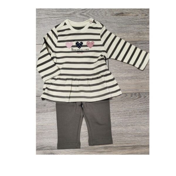 Weekend a la mer navy stripe top and jogger set