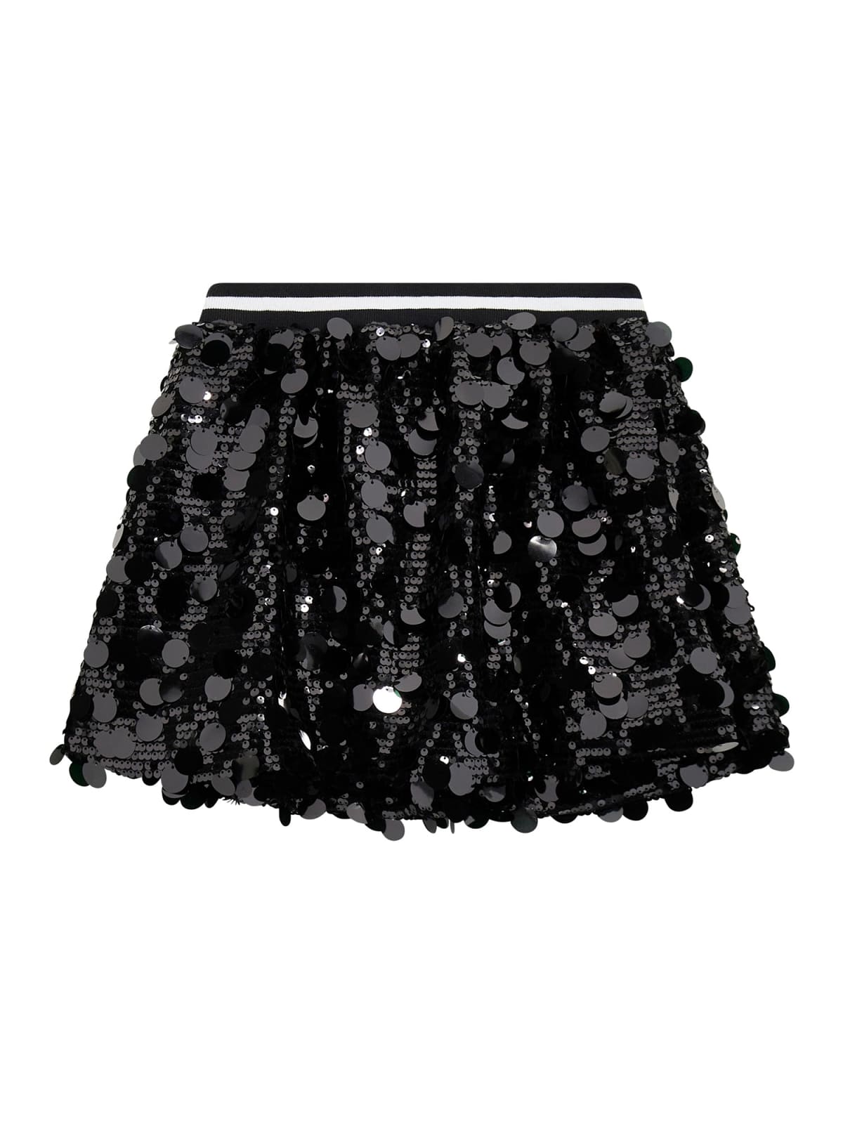 Guess Shiny Black Sequin Skirt - Image 2
