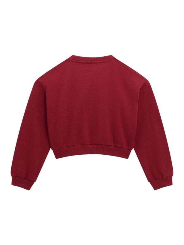 Guess Burgundy Red Sparkly Diamanté Sweatshirt - Image 2