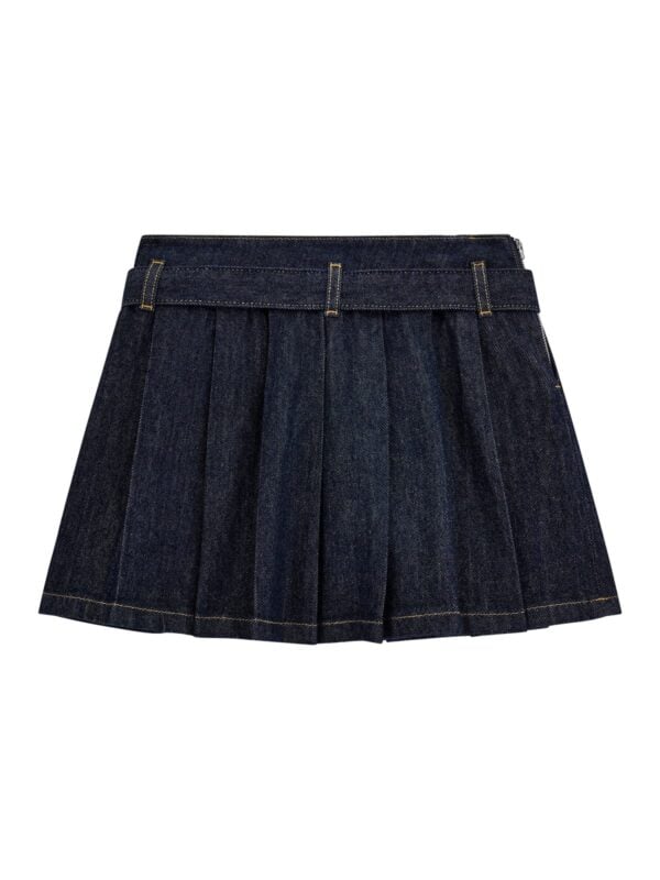 Guess Pleated Blue Denim Skirt - Image 2