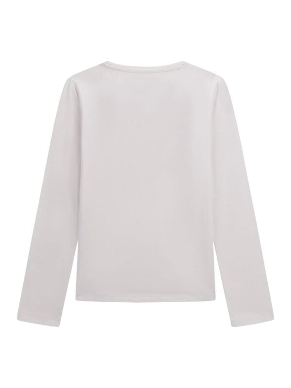 Guess Long Sleeve Pure White Heart T-Shirt - Image 2