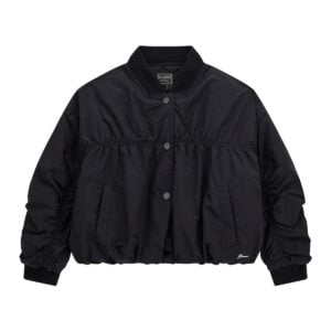Guess black padded long sleeve bomber jacket