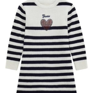 Guess navy and white sweater dress