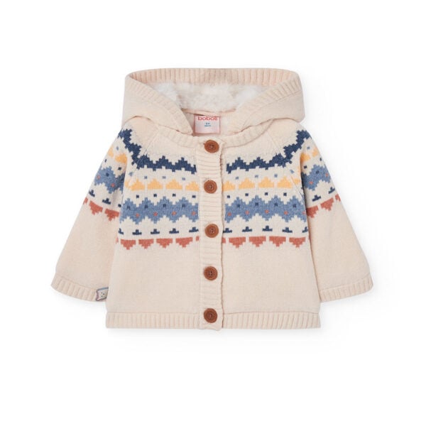 Boboli knitted jacket with hood