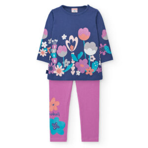 Boboli grape tunic and legging set