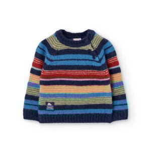 Boboli striped round neck sweater