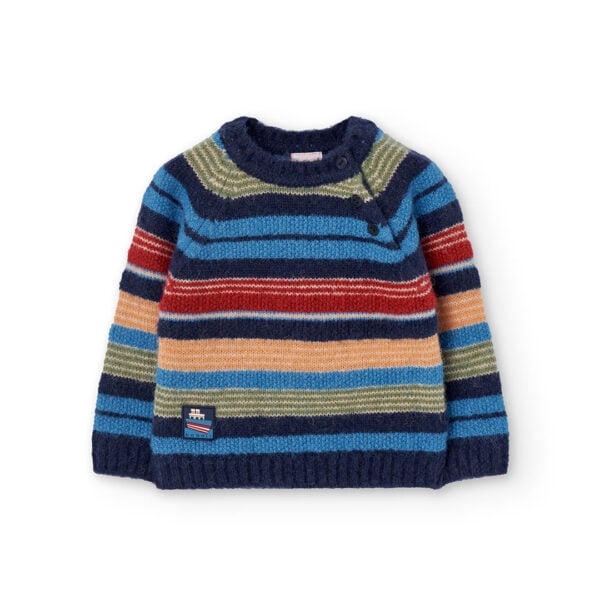 Boboli striped round neck sweater