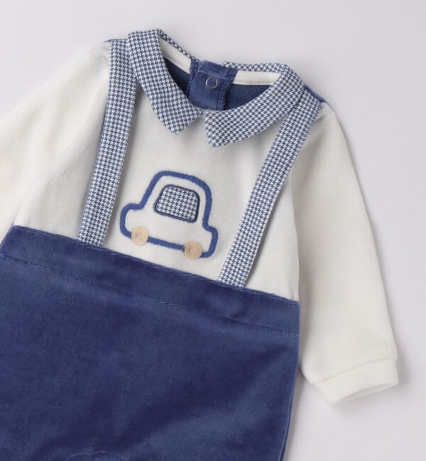 iDo My First Car Dunagree All in One Babygrow - Image 2