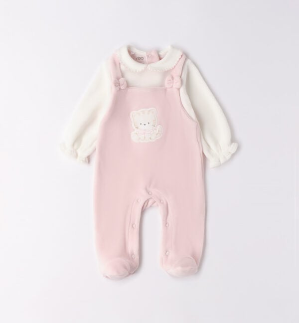 ido all in one pale pink babygrow