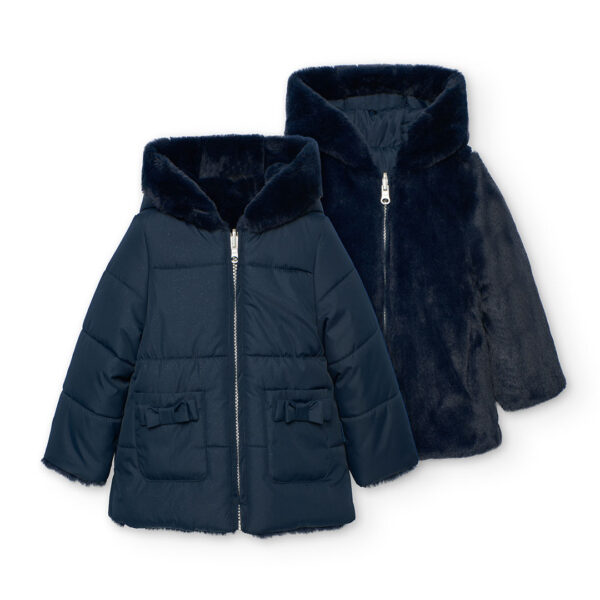 Boboli reversible navy coat