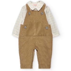Boboli Chic Shirt and Courdory Dungaree Set