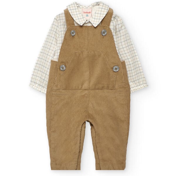 Boboli Chic Shirt and Courdory Dungaree Set