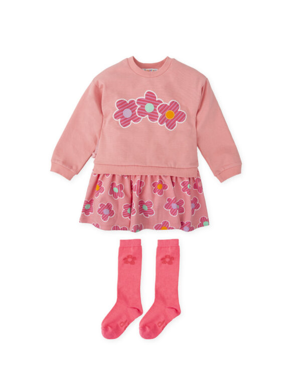 Agatha Ruiz De La Prada Floral Jersey Dress and Socks