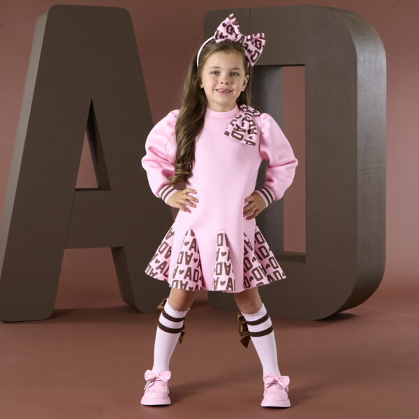 A Dee Maisie Initial print bow dress - Image 5