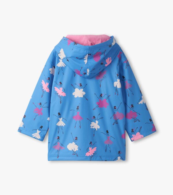 Hatley Blue Ballerina Colour Change Splash Coat with Hood - Image 2