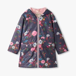 Hatley fall floral peplum rain jacket