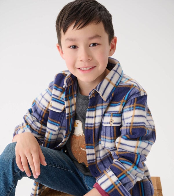 Hatley plaid fleece buttondown jacket