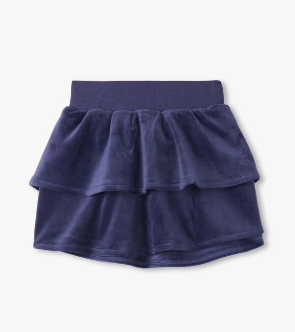 Hatley Blue Velour Skirt - Image 2