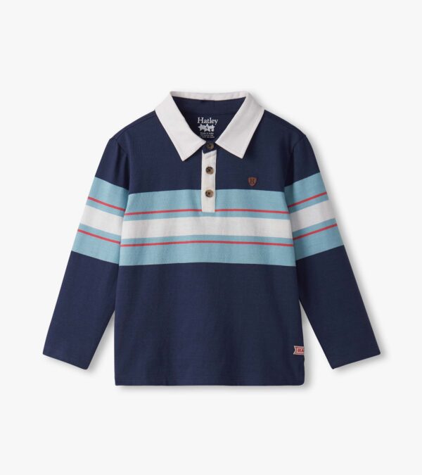 Hatley blue stripes rugby polo