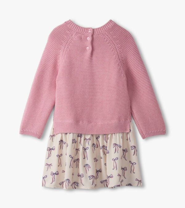 Hatley bows mixed sweater dress - Image 4