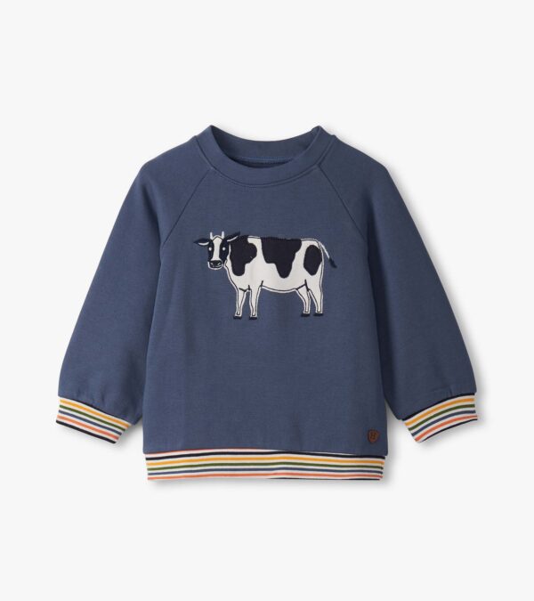Hatley Cow Pullover Sweatshirt - Image 2