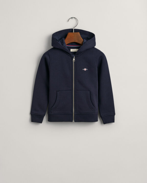 GANT shield zip hoodie, navy