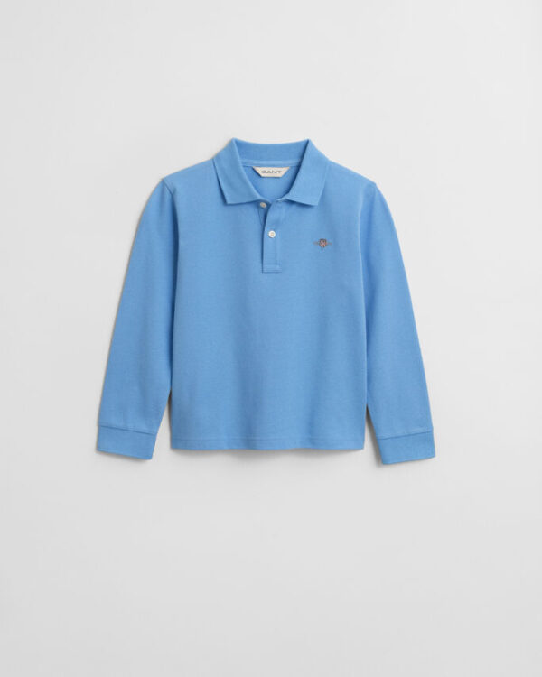 Gant long sleeve polo - dream blue