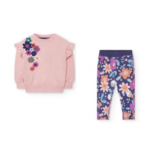 Boboli Meadows Flowers Sweatshirt Set