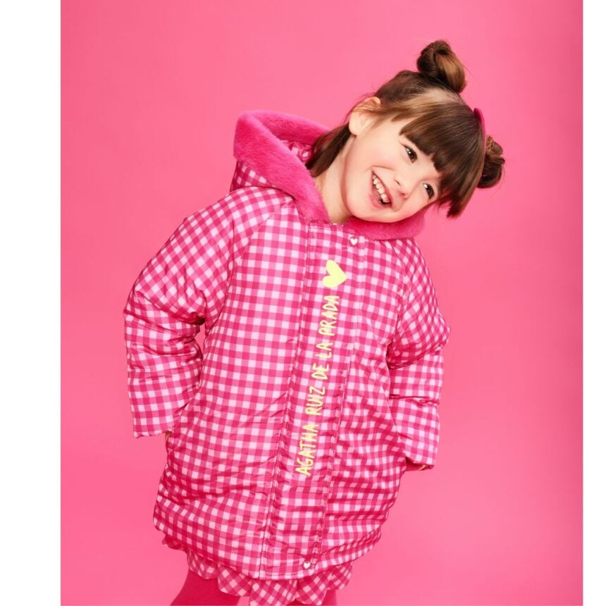 Agatha ruiz de la prada pink gingham coat