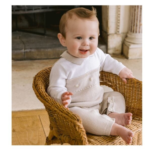 Emile et rose kenzie stone knitted all in one romper