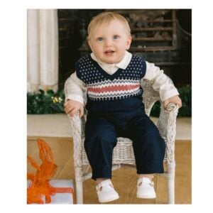 emile et rose navy 3pce trouser ser