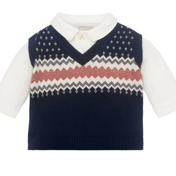 Emile et Rose Kendrick Navy Tank Top and Trouser Set - Image 2