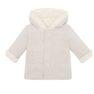 Emile et rose stone knitted jacket with hood