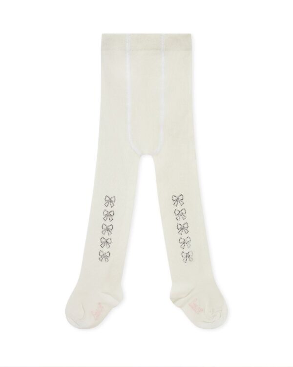 Little A KAMILA Bow diamante tights - Snow White