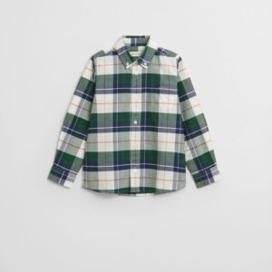 gant check shirt - forest green