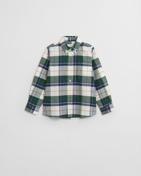 gant check shirt - forest green