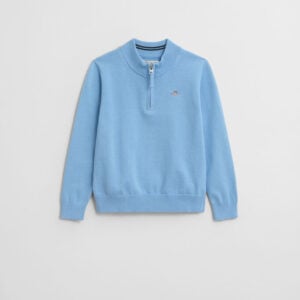 gant dream blue half zip knit jumper